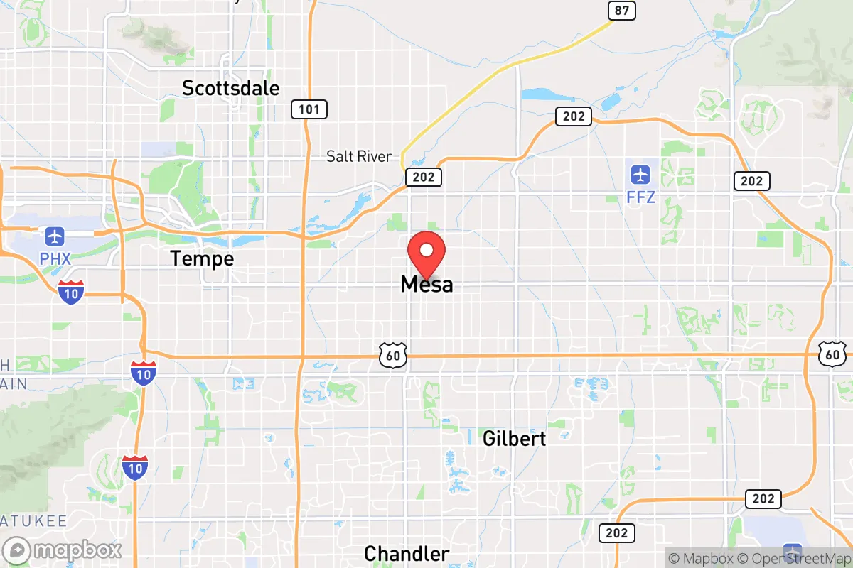 Map centered at 33.3997, -111.7161