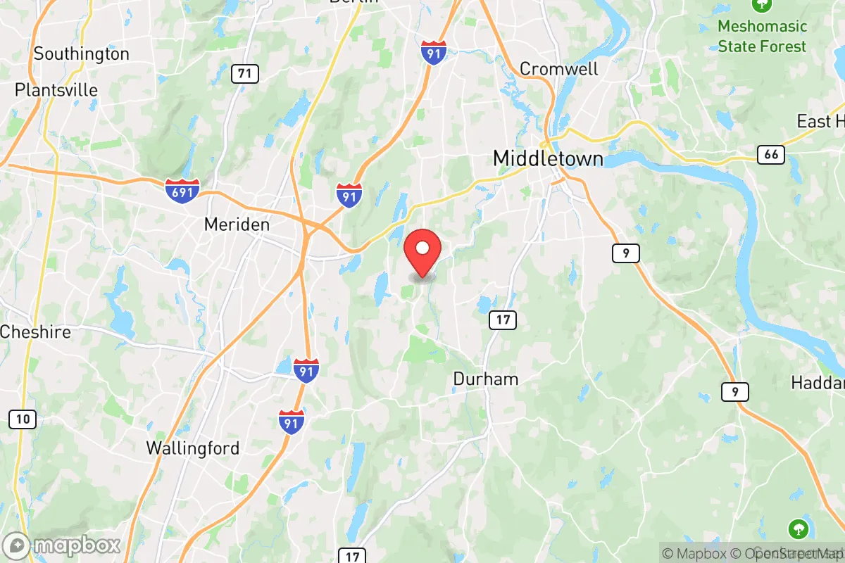 Map centered at 41.5173, -72.7120