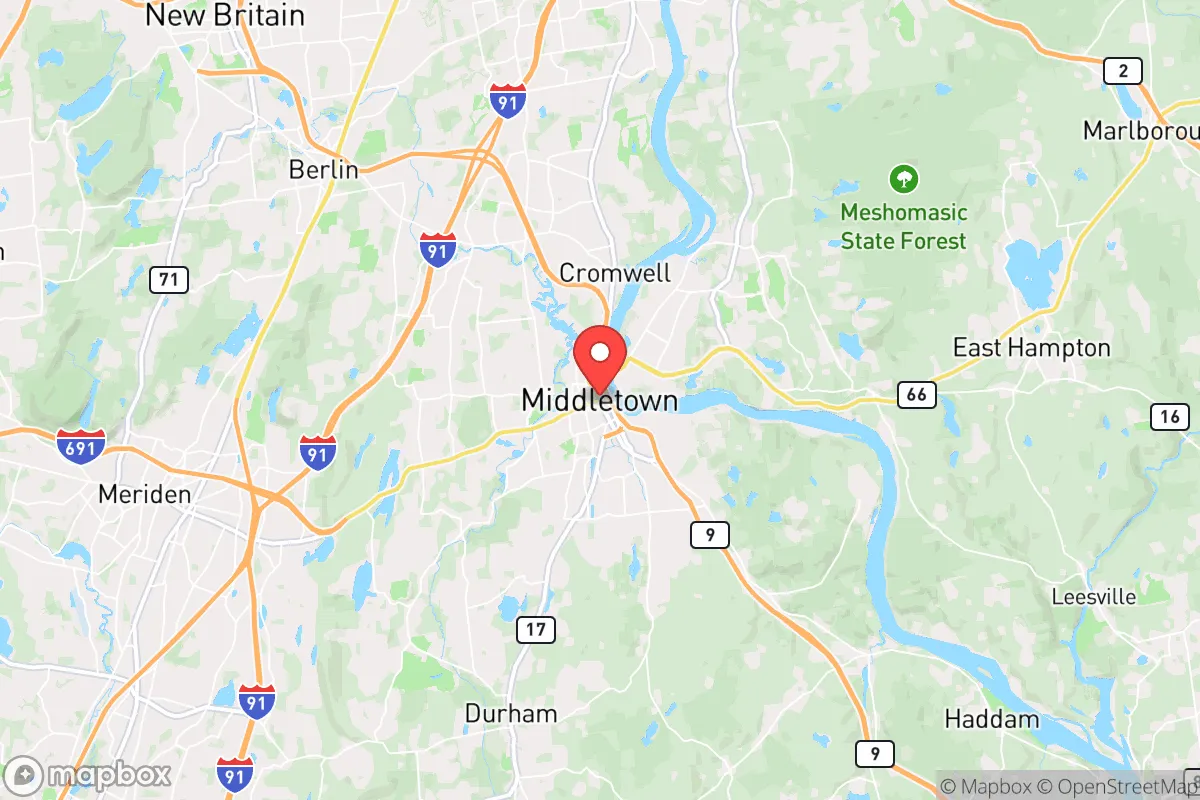 Map centered at 41.5476, -72.6549