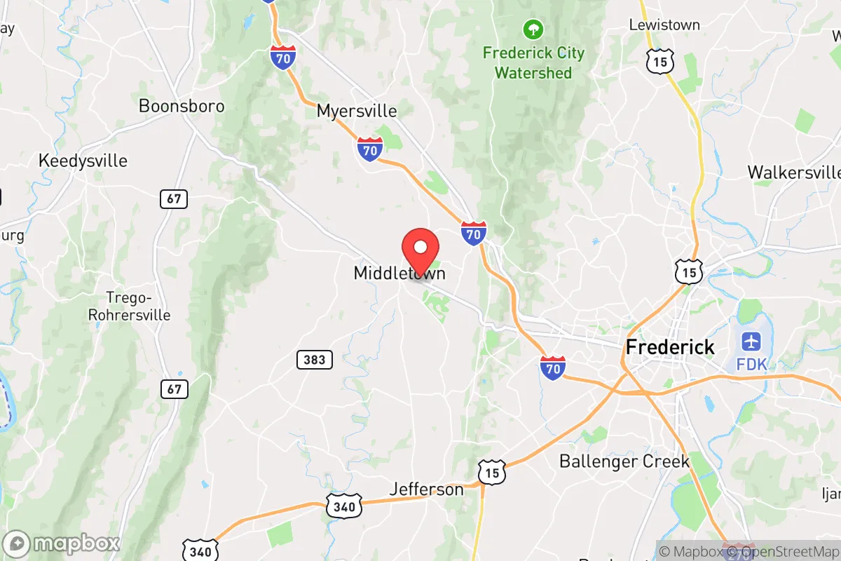 Map centered at 39.4409, -77.5351