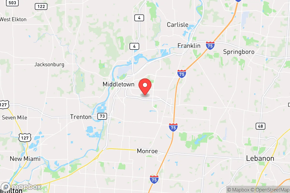 Map centered at 39.5032, -84.3665