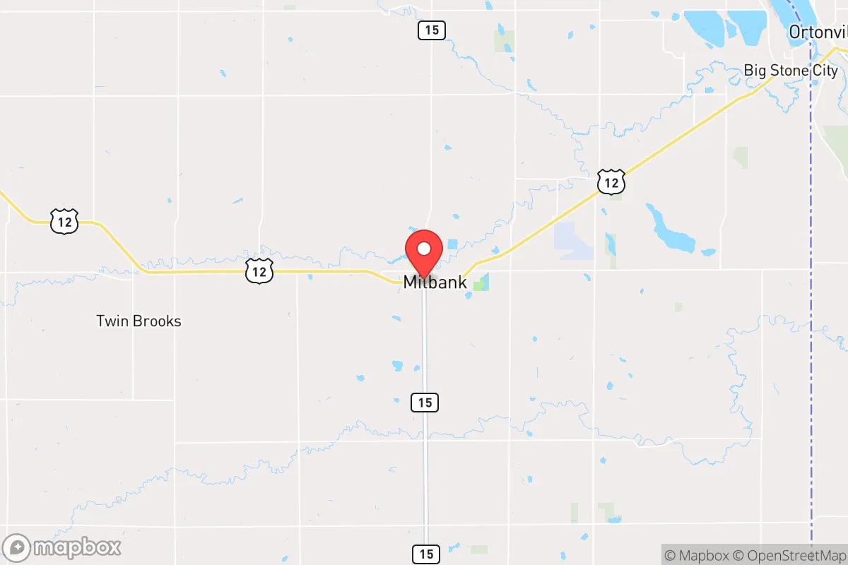 Map centered at 45.2195, -96.6339