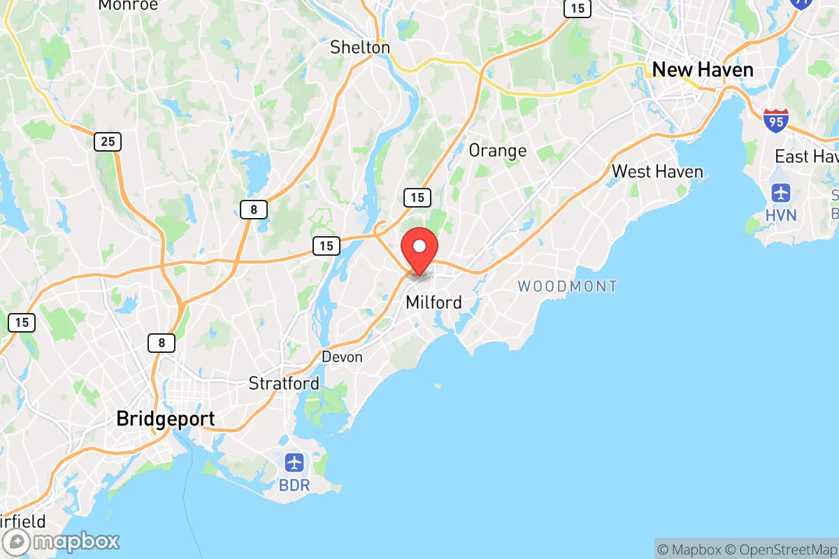 Map centered at 41.2237, -73.0616