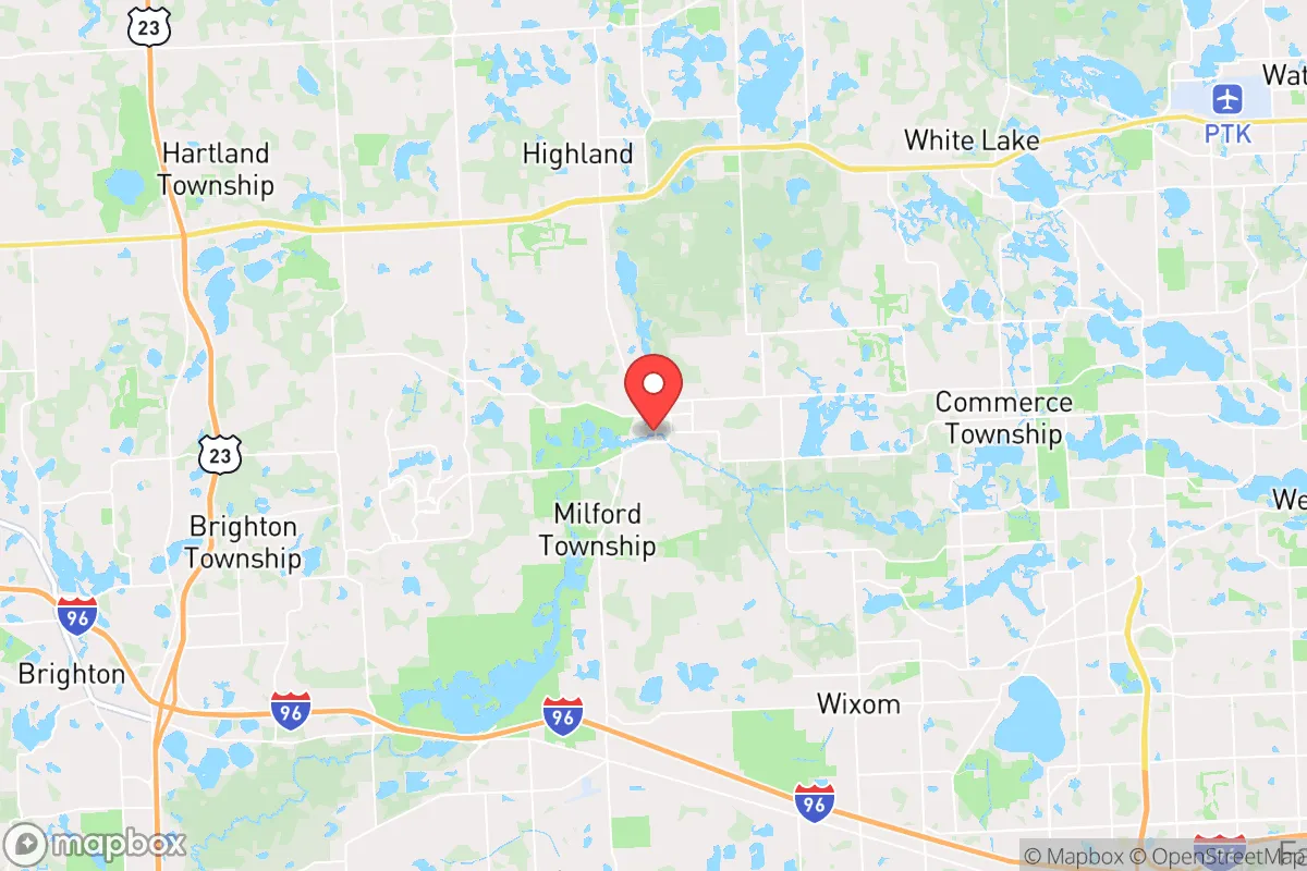 Map centered at 42.5870, -83.6012