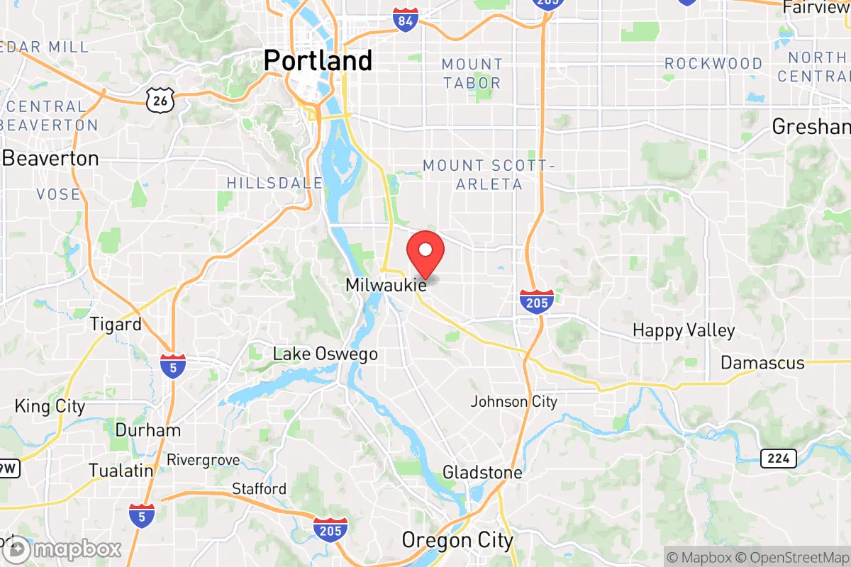 Map centered at 45.4445, -122.6220