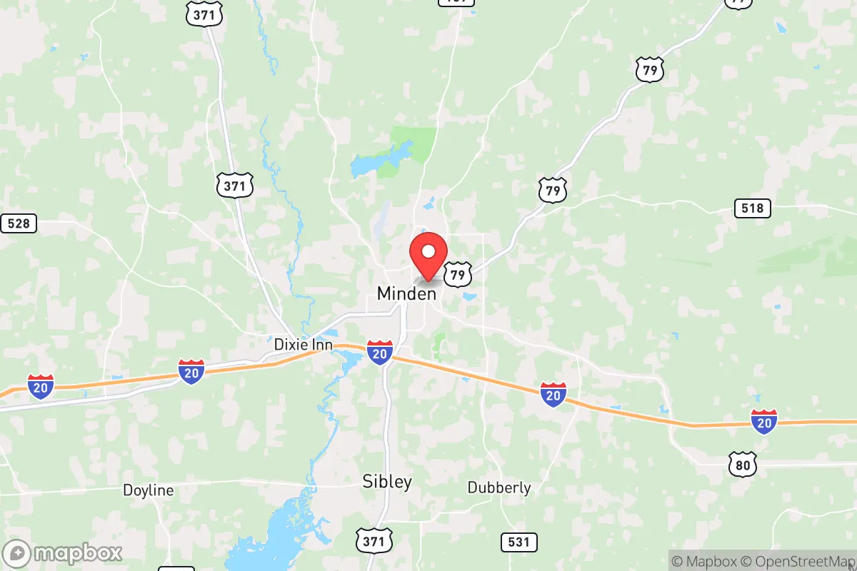Map centered at 32.6187, -93.2762