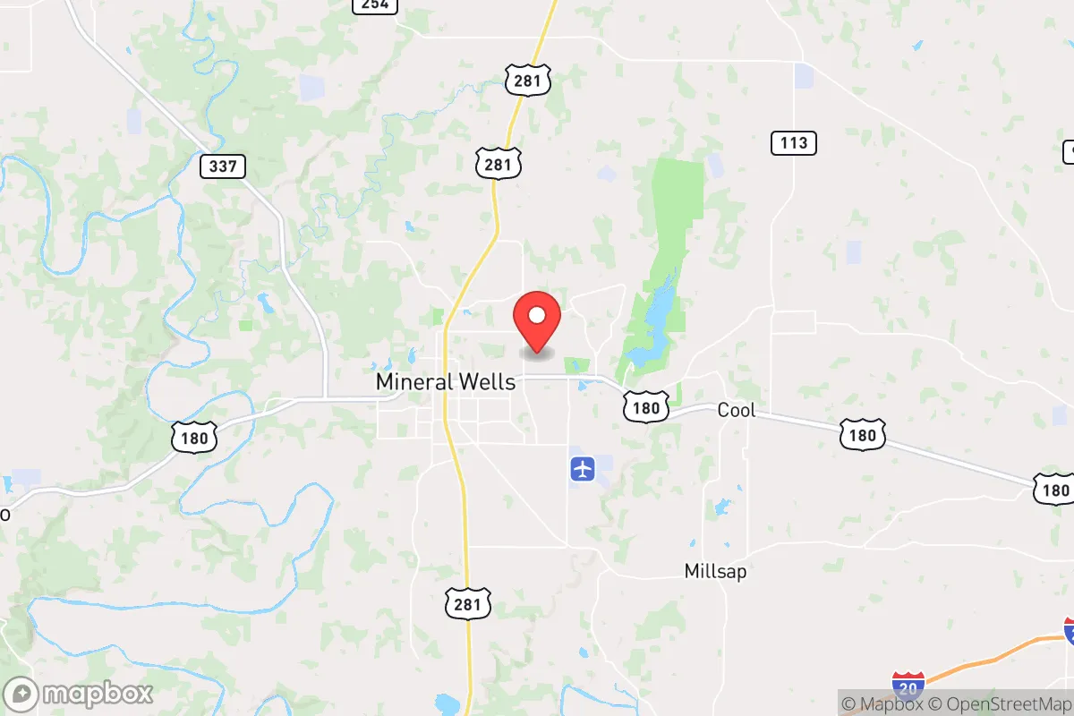 Map centered at 32.8169, -98.0777