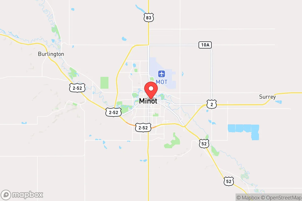 Map centered at 48.2376, -101.2789