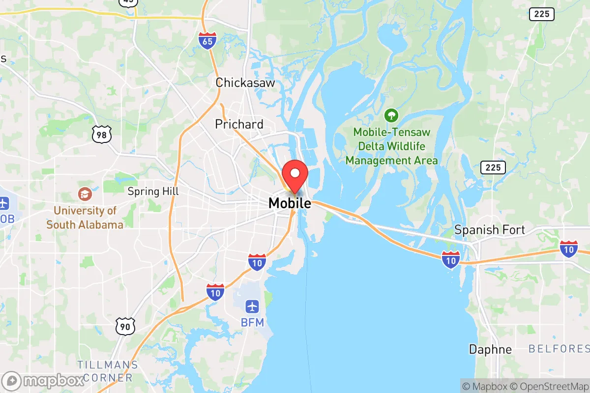 Map centered at 30.6682, -88.1081