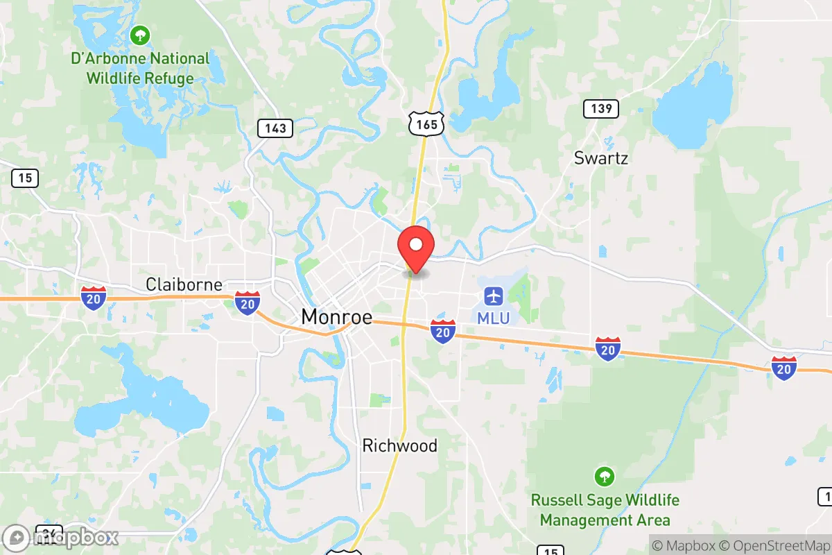 Map centered at 32.5189, -92.0768