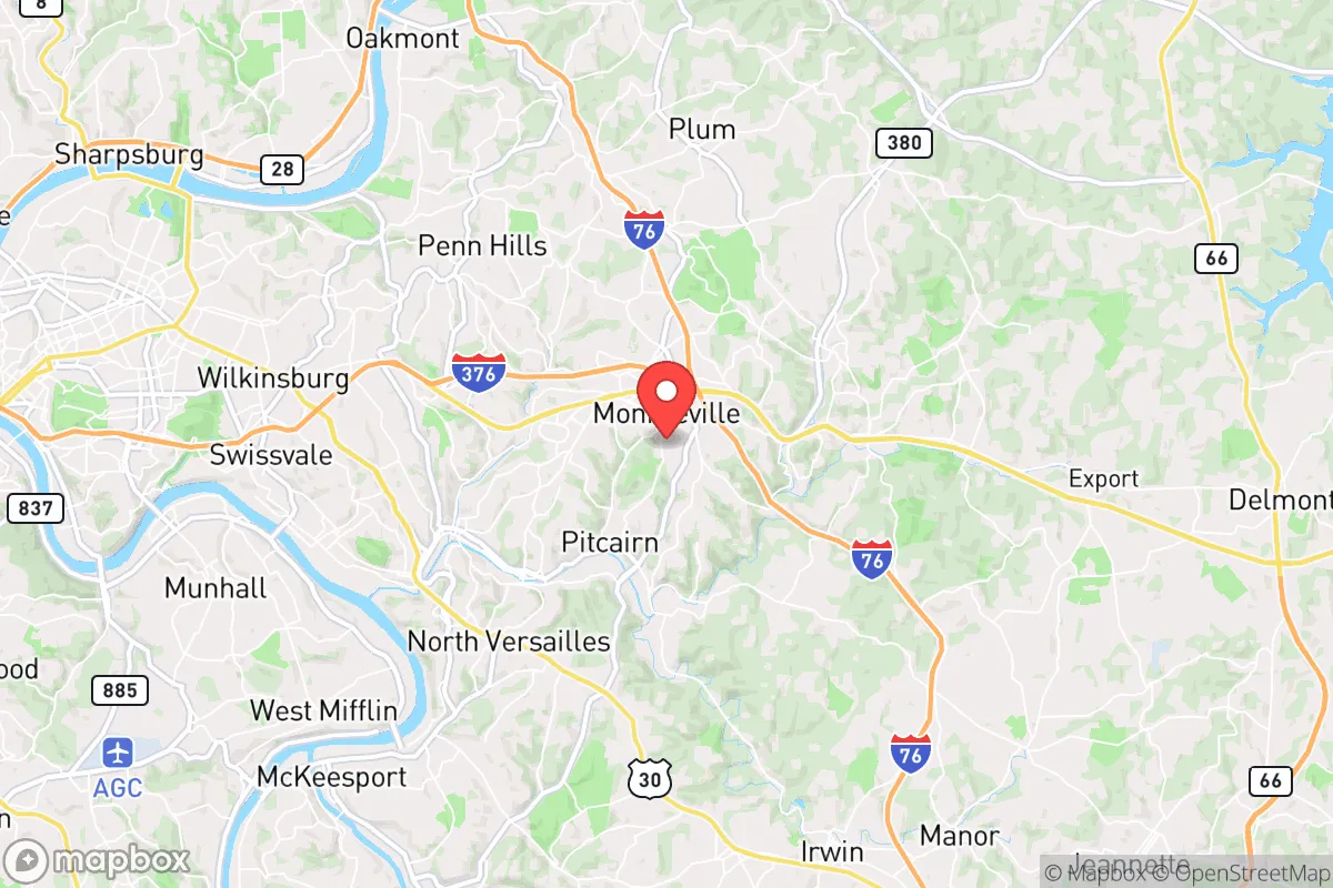 Map centered at 40.4262, -79.7605