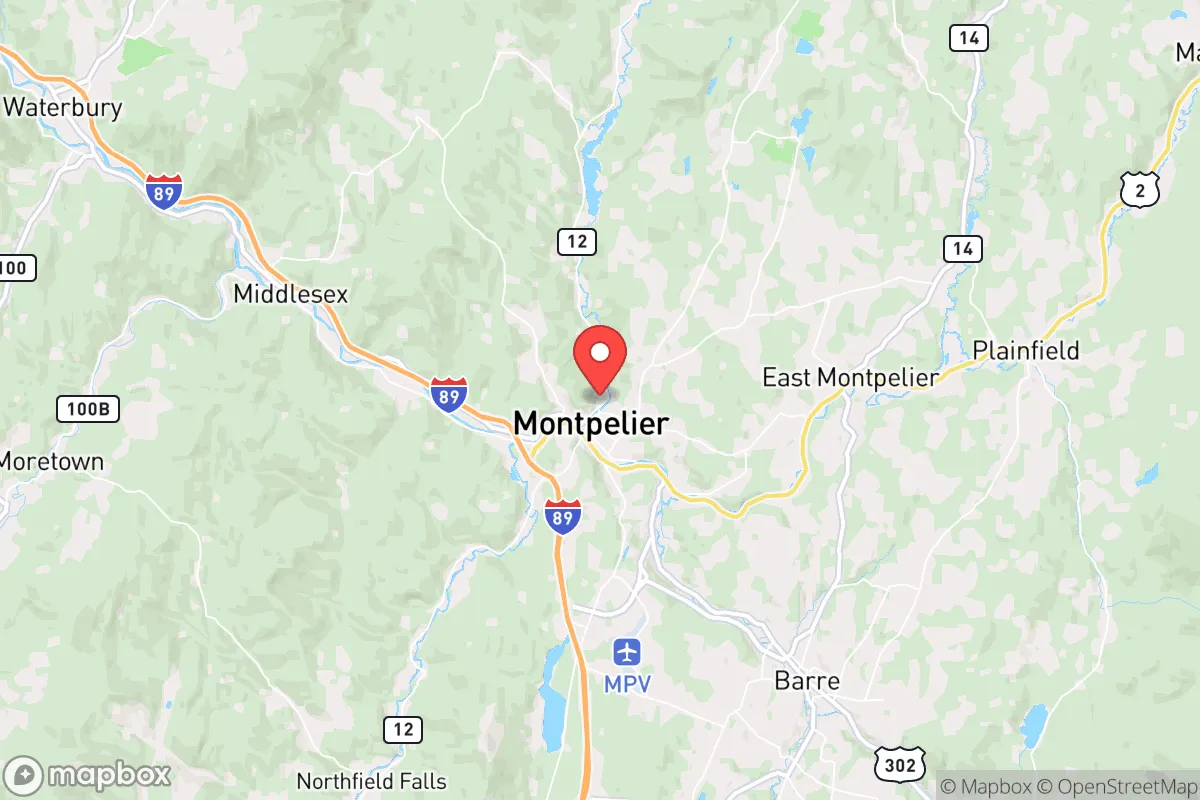 Map centered at 44.2659, -72.5717