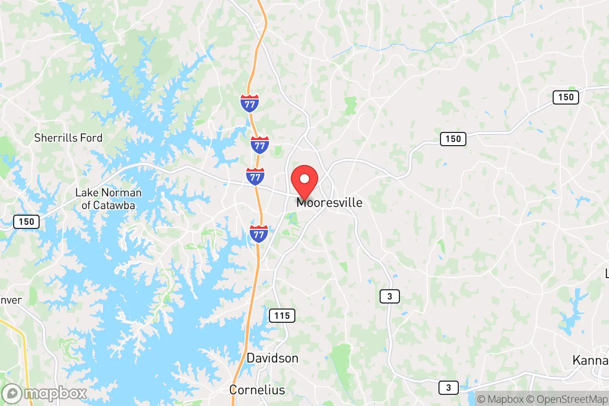 Map centered at 35.5845, -80.8268