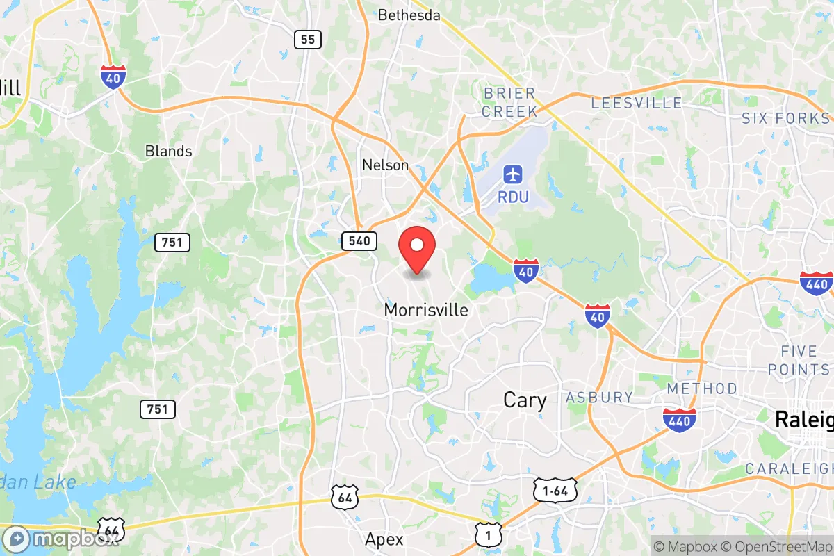 Map centered at 35.8371, -78.8343