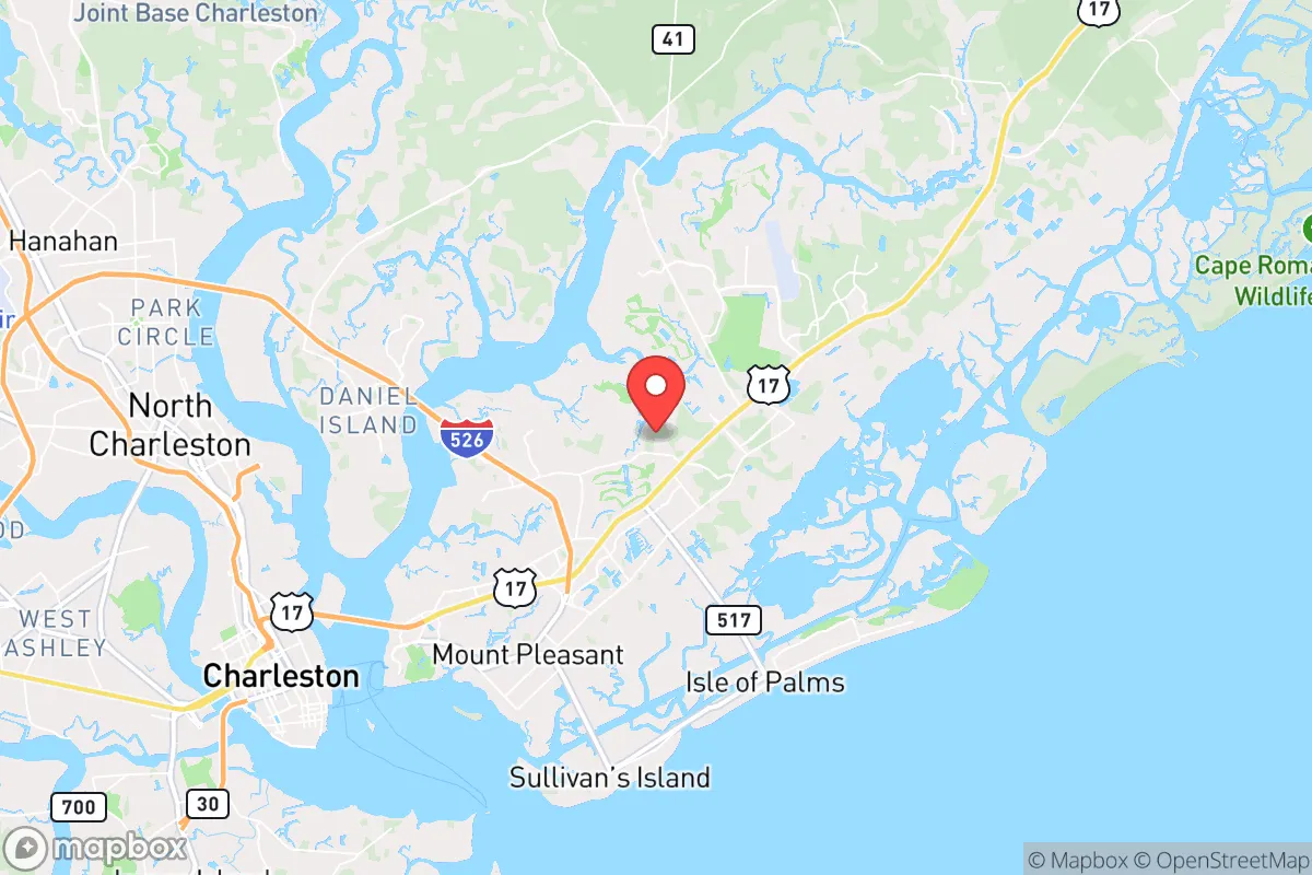 Map centered at 32.8513, -79.8222
