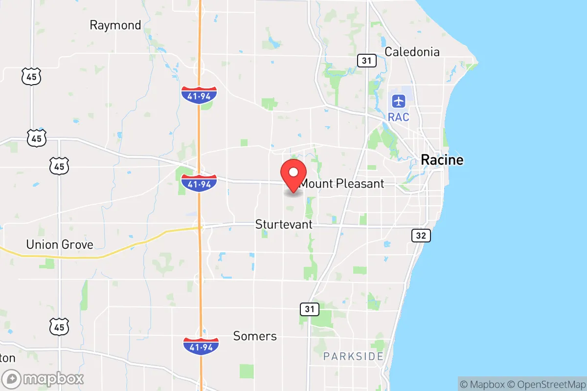 Map centered at 42.7129, -87.8876