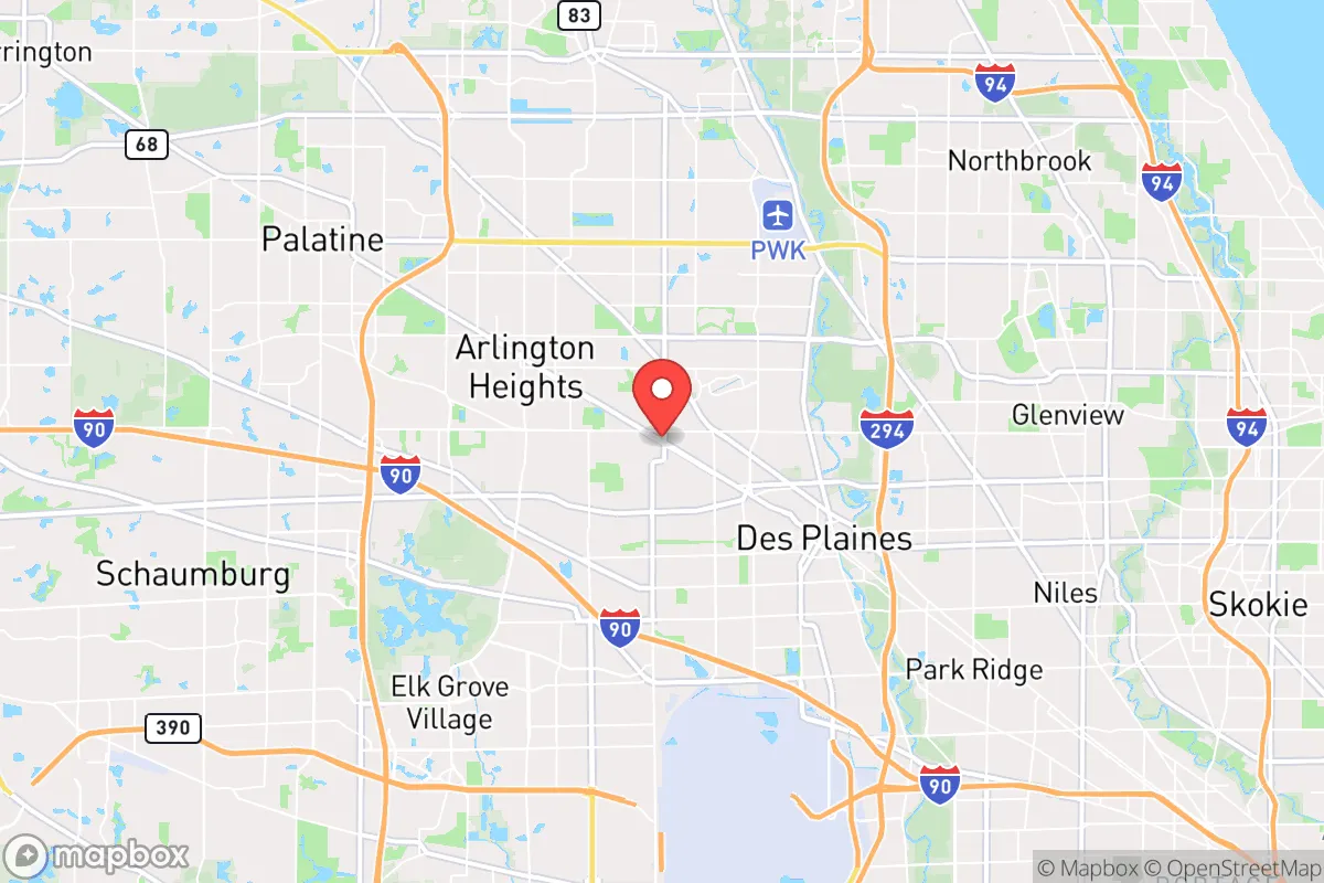 Map centered at 42.0639, -87.9376