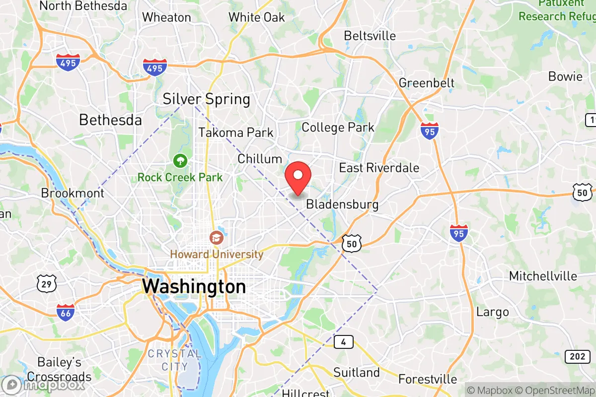Map centered at 38.9424, -76.9645