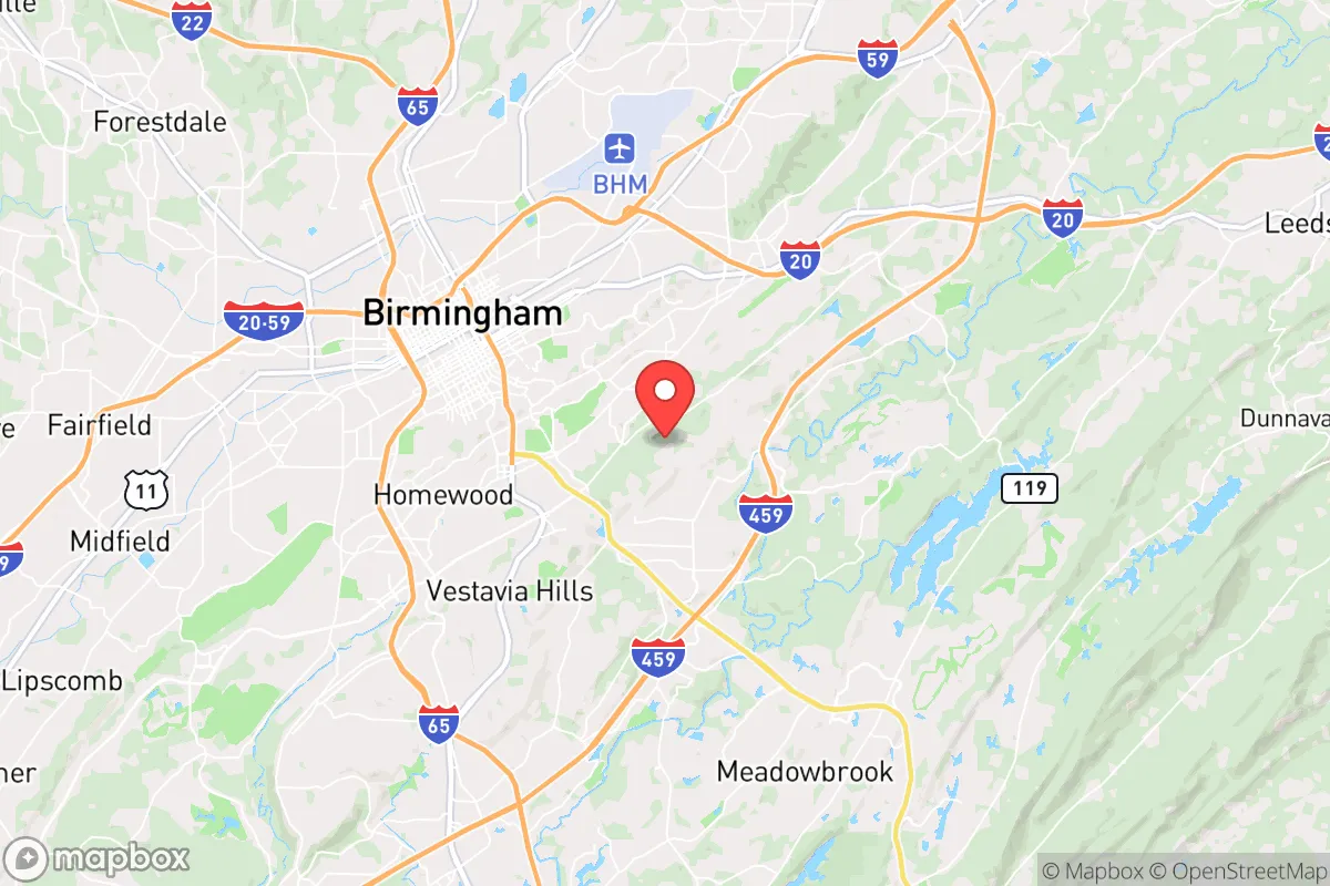 Map centered at 33.4870, -86.7398