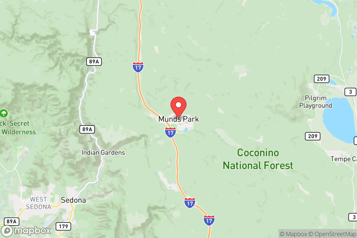 Map centered at 34.9456, -111.6402