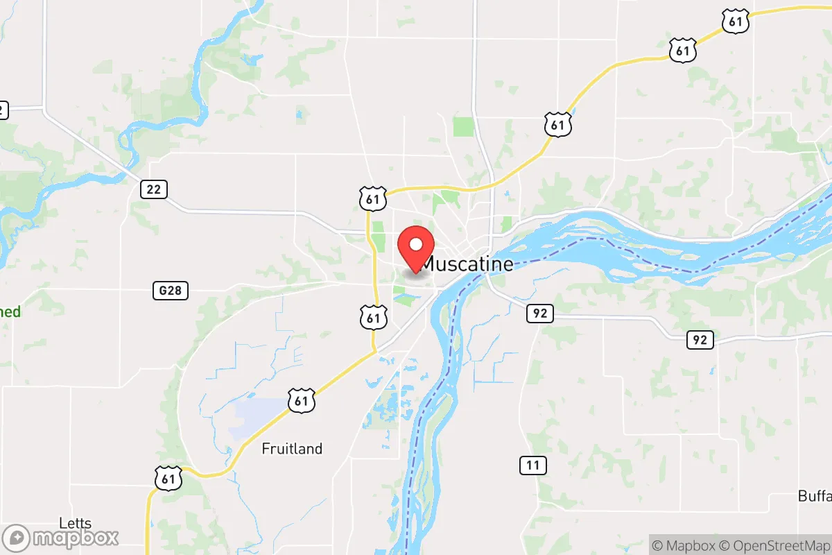 Map centered at 41.4195, -91.0681