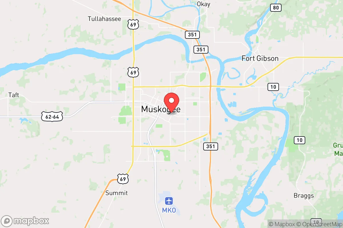 Map centered at 35.7432, -95.3567