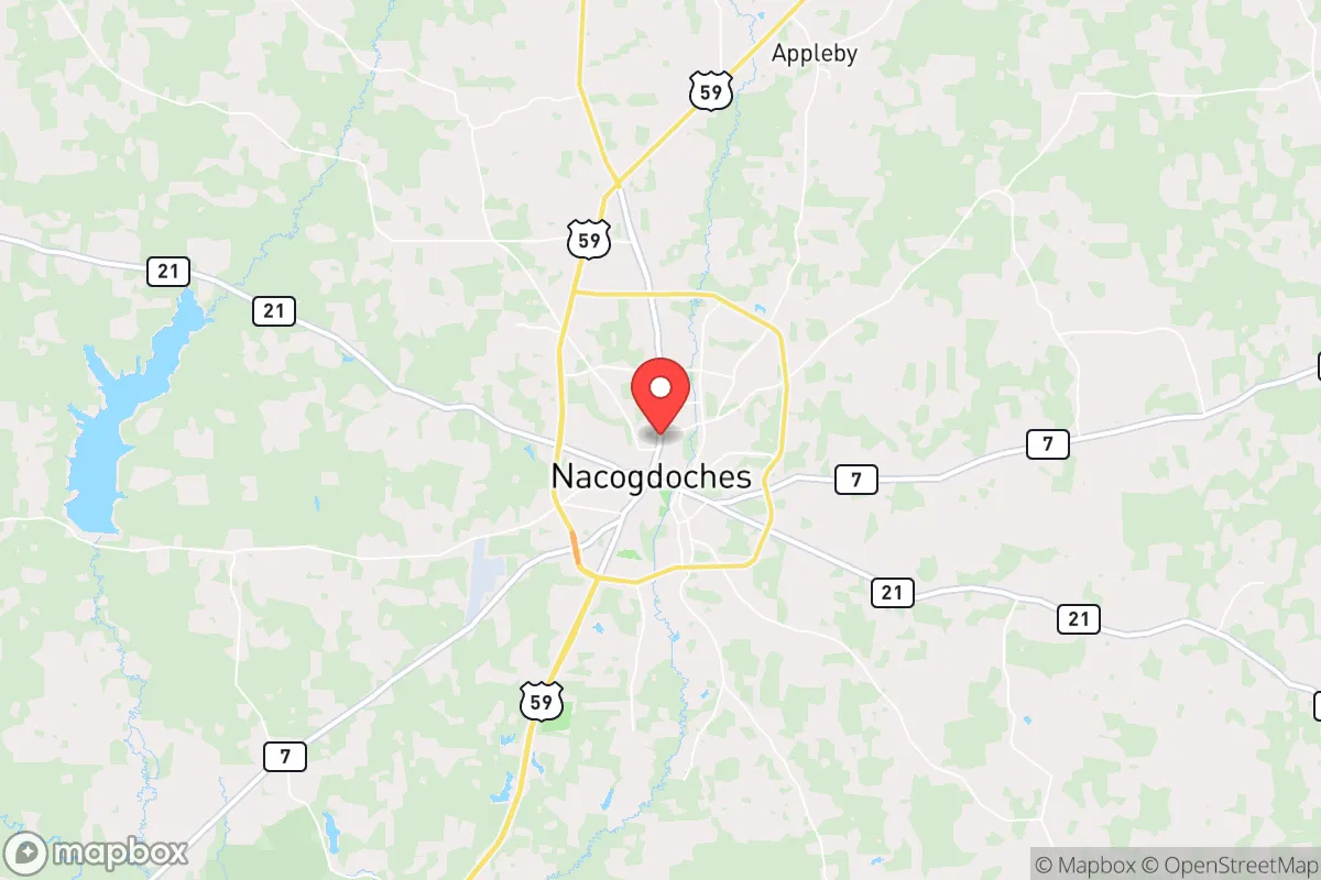 Map centered at 31.6134, -94.6529