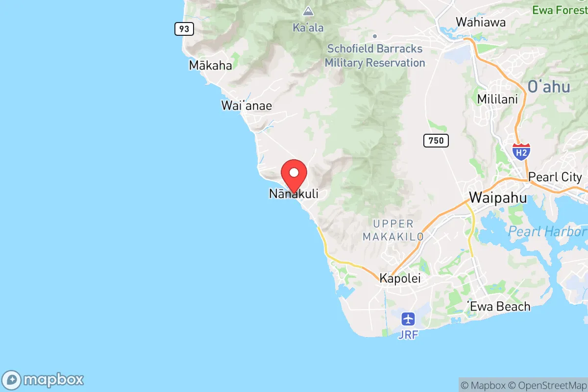 Map centered at 21.3877, -158.1521