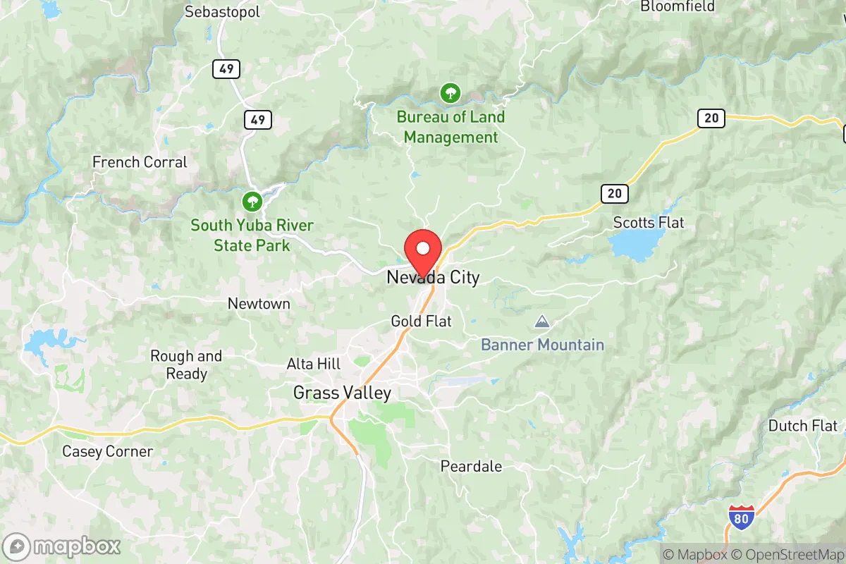 Map centered at 39.2608, -121.0234