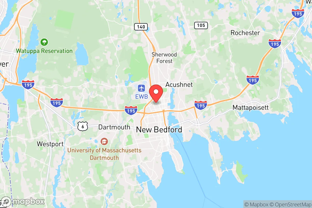 Map centered at 41.6615, -70.9382