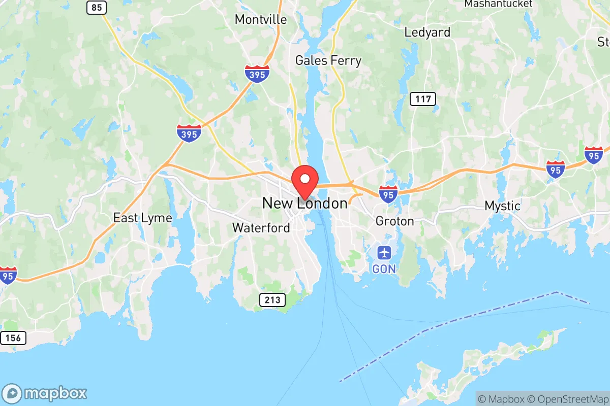 Map centered at 41.3328, -72.0962