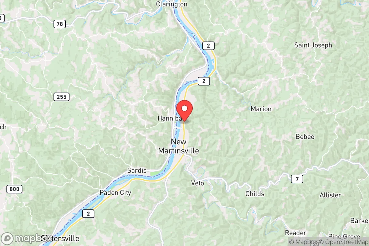 Map centered at 39.6635, -80.8569