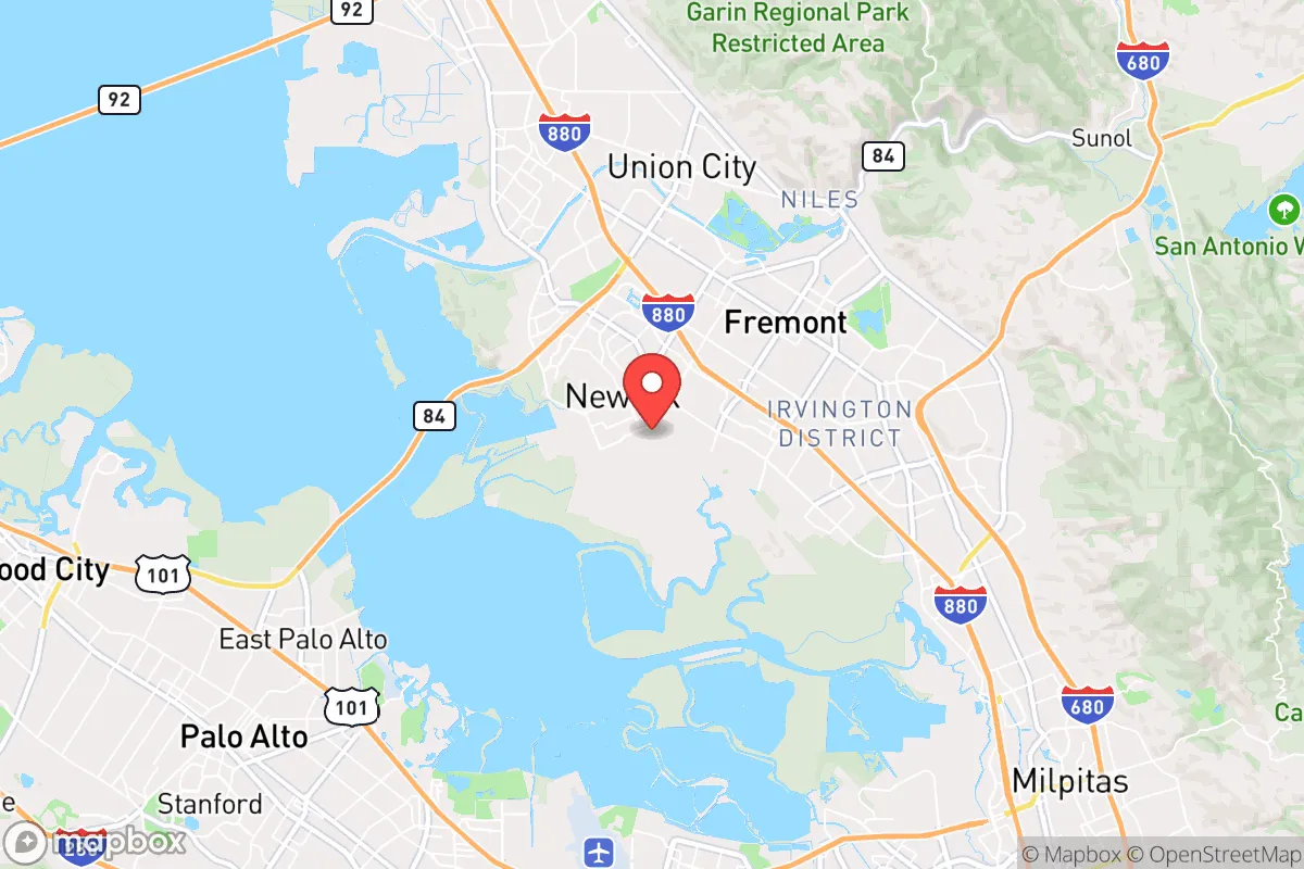 Map centered at 37.5201, -122.0307