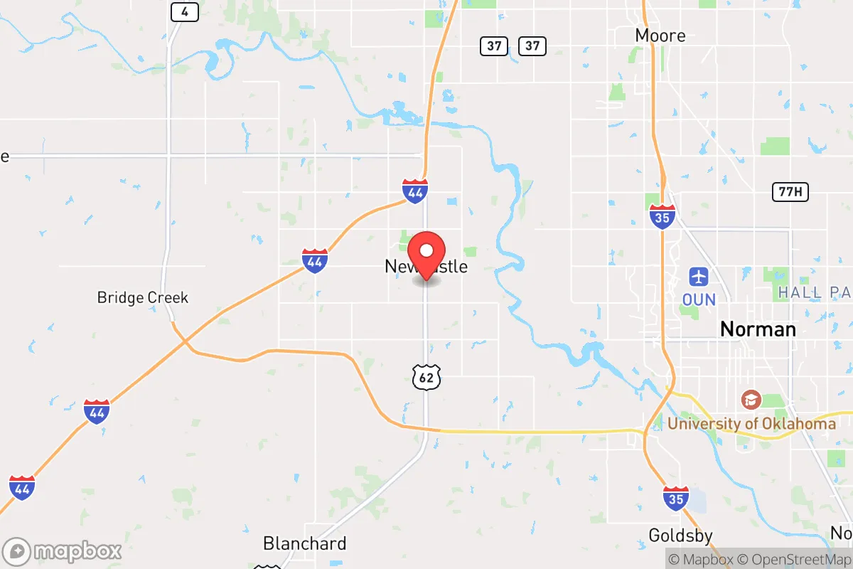 Map centered at 35.2401, -97.5995