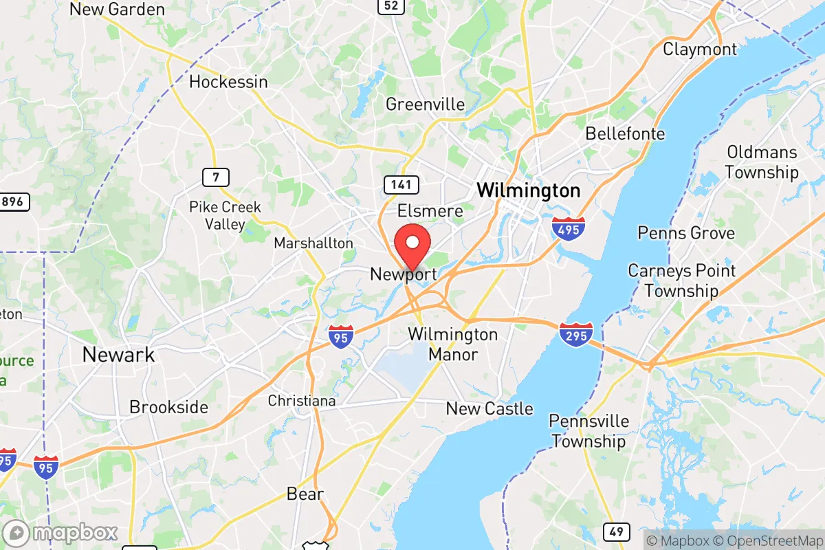 Map centered at 39.7134, -75.6046