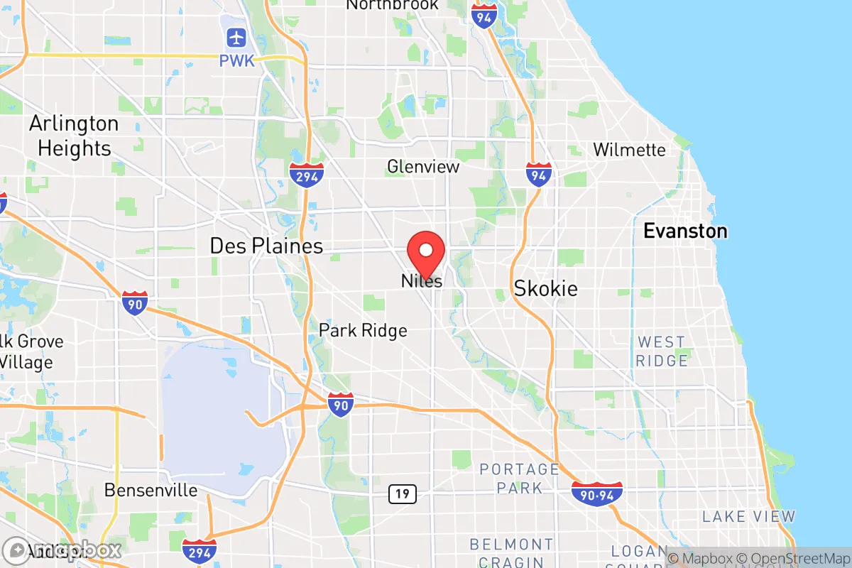 Map centered at 42.0279, -87.8100