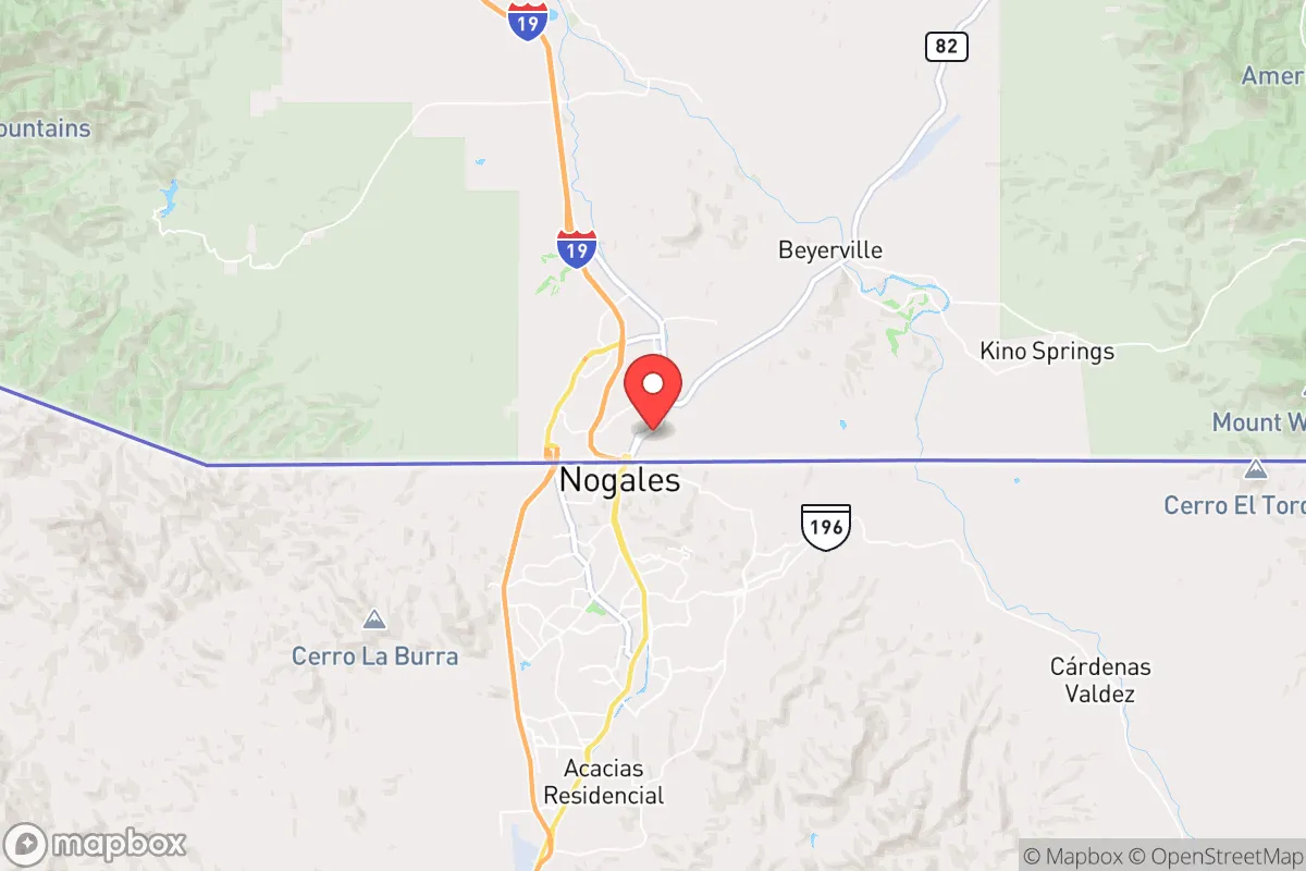 Map centered at 31.3625, -110.9337