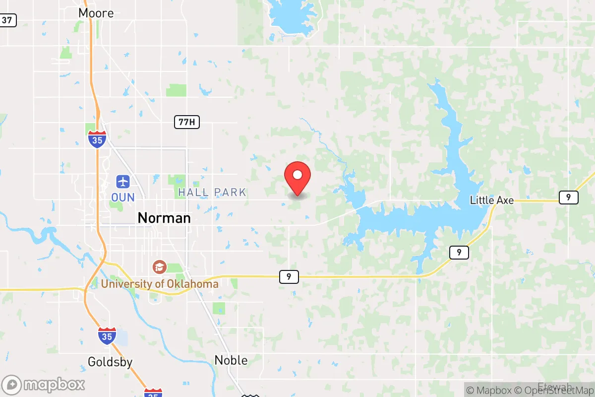 Map centered at 35.2335, -97.3470