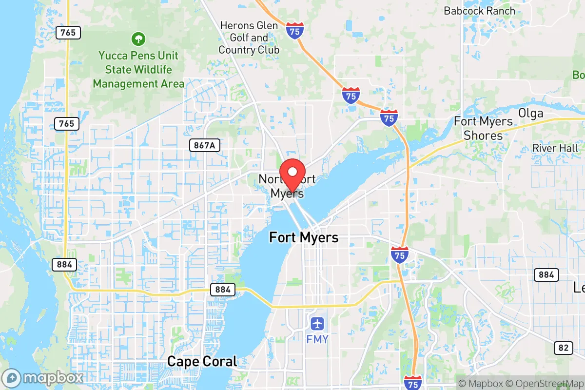 Map centered at 26.6673, -81.8801