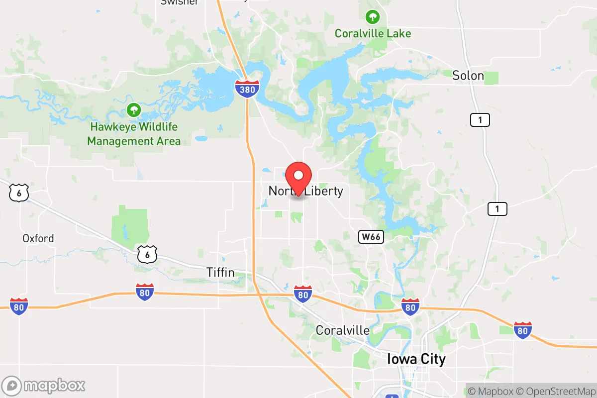 Map centered at 41.7436, -91.6112
