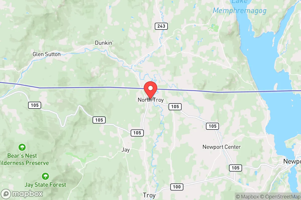 Map centered at 44.9963, -72.4039