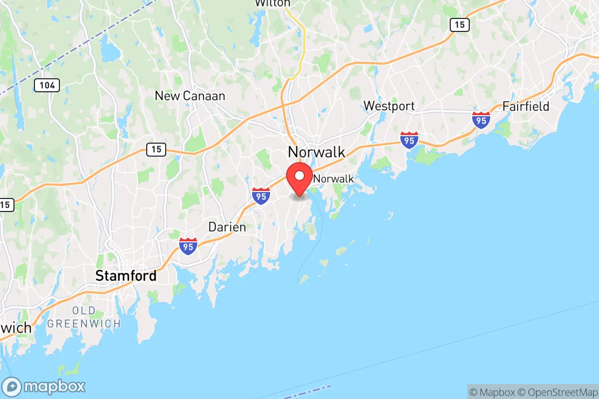 Map centered at 41.0929, -73.4194