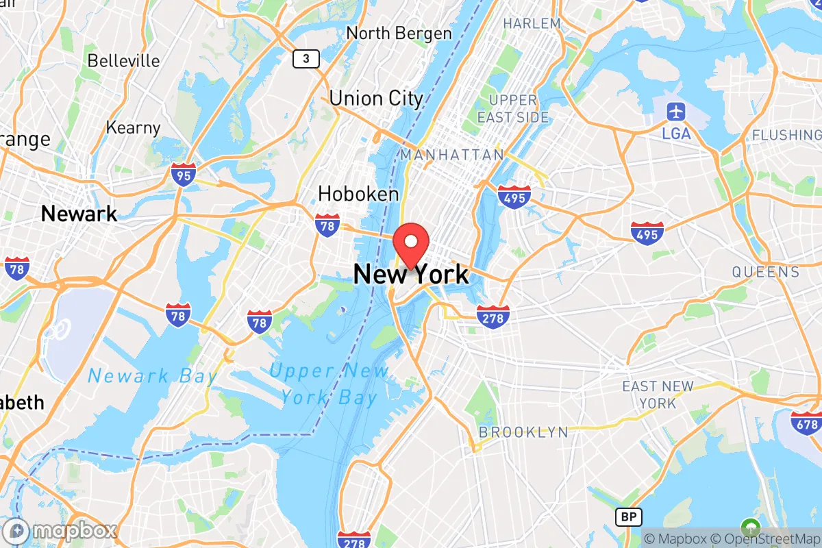 Map centered at 40.7128, -74.0060