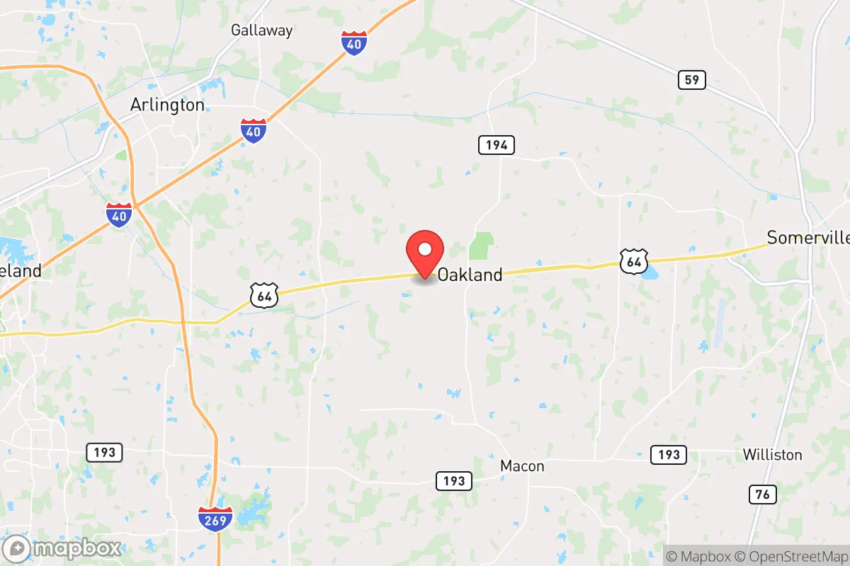Map centered at 35.2257, -89.5369