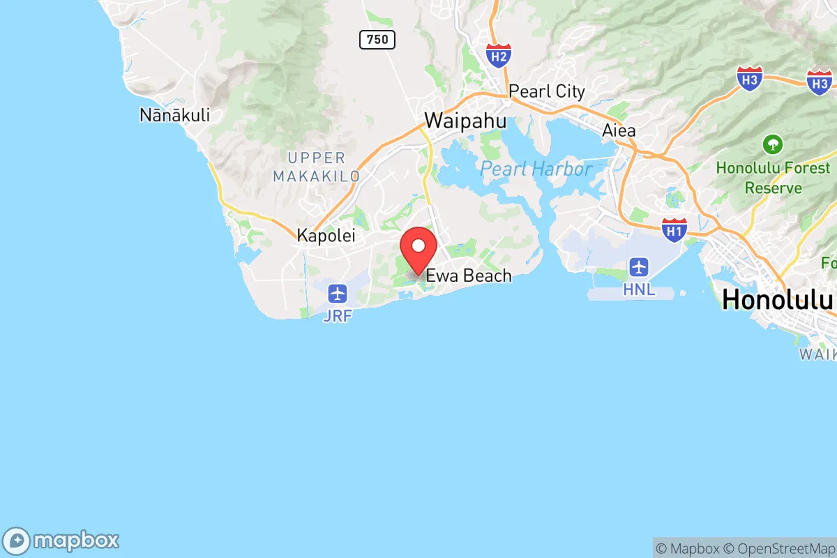Map centered at 21.3140, -158.0323