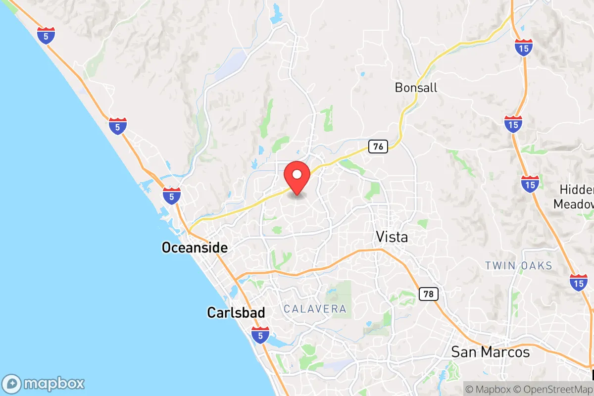 Map centered at 33.2246, -117.3084
