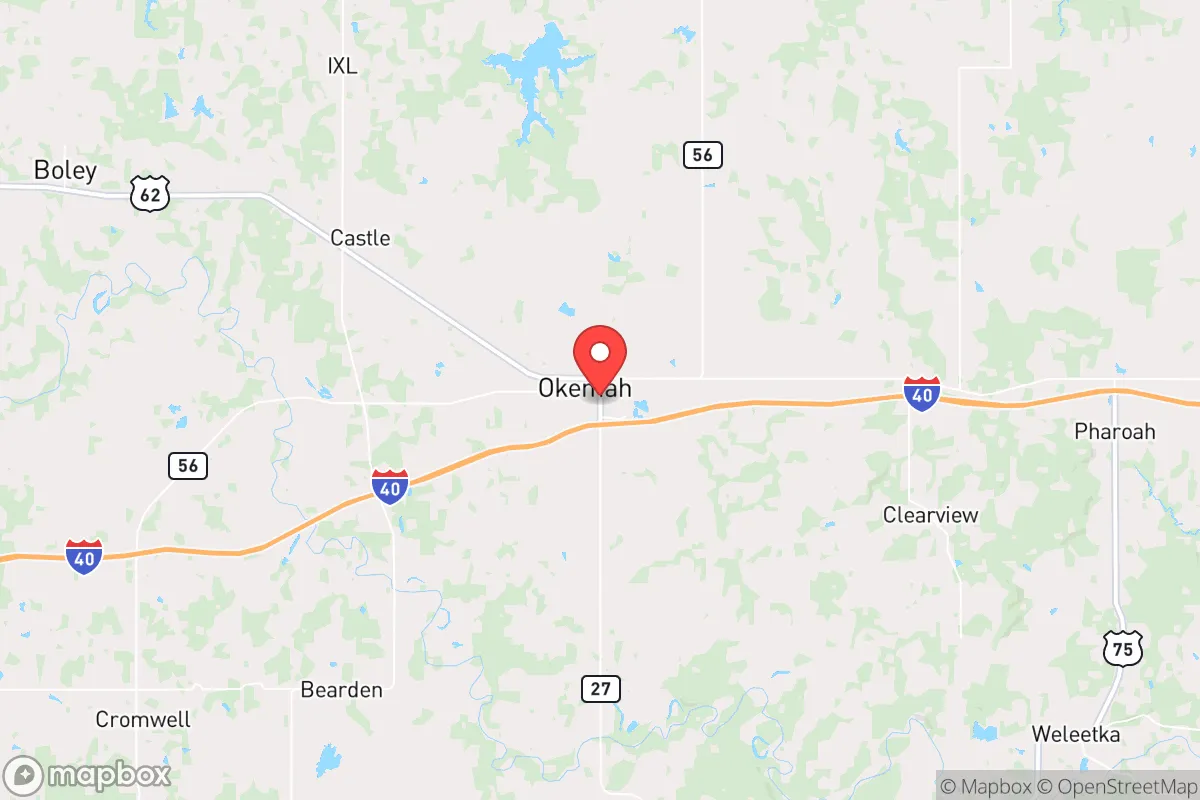 Map centered at 35.4292, -96.2998
