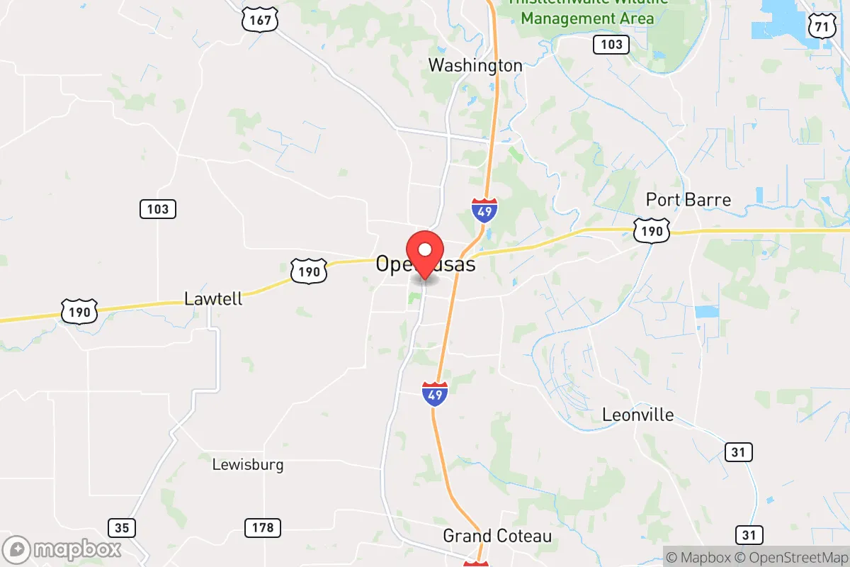 Map centered at 30.5252, -92.0816