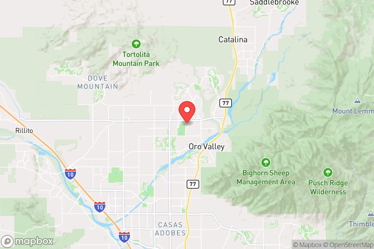 Map centered at 32.4205, -110.9767