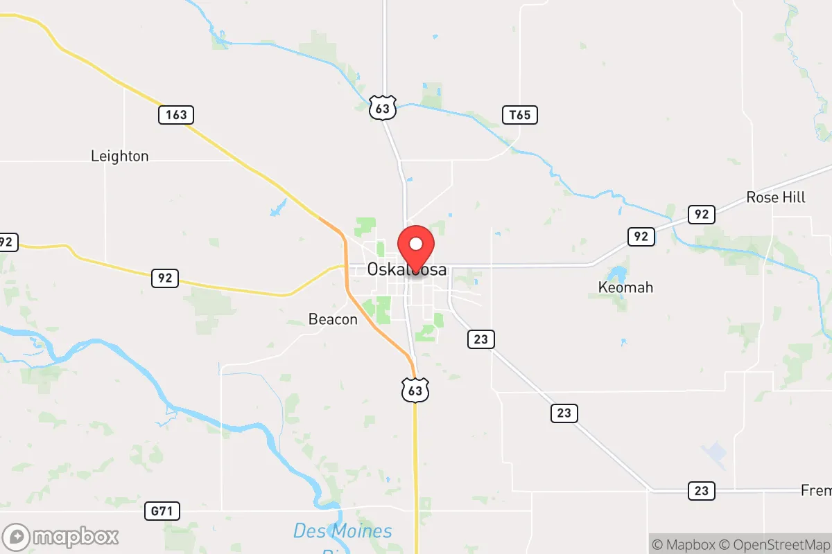 Map centered at 41.2921, -92.6403